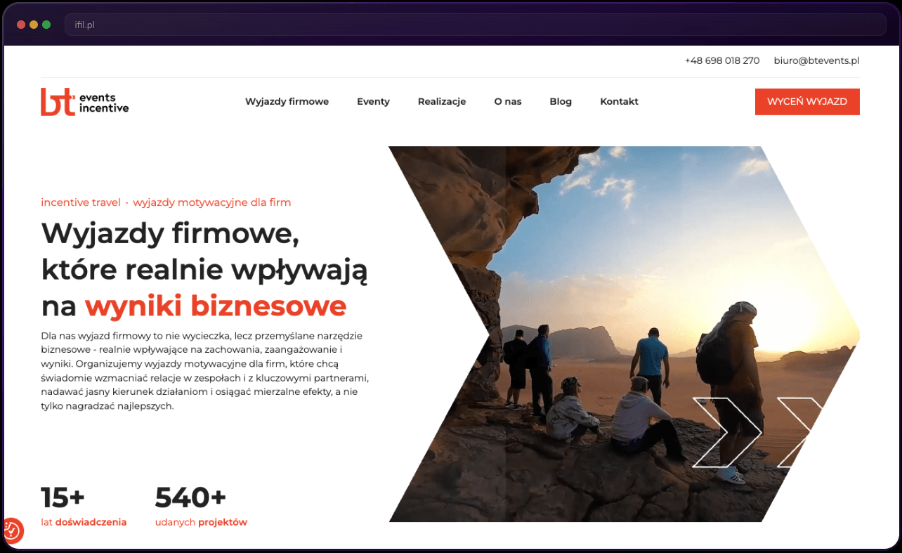 Zrzut ekranu projektu informatycznego