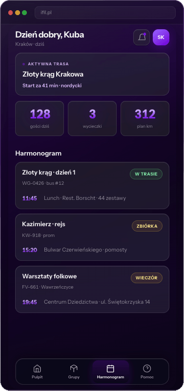 Mockupy interfejsu aplikacji mobilnej